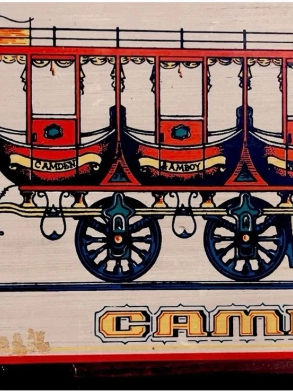 Yorkraft Camden & Amboy Railroad 1831 Wood Painted Sign 36x9